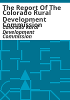 The_report_of_the_Colorado_Rural_Development_Commission