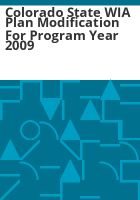 Colorado_state_WIA_plan_modification_for_program_year_2009