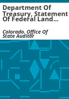 Department_of_Treasury__statement_of_federal_land_payments_federal_fiscal_year_ended_September_30__2014