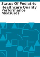 Status_of_pediatric_healthcare_quality_performance_measures