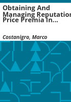 Obtaining_and_managing_reputation_price_premia_in_markets_for_experience_goods
